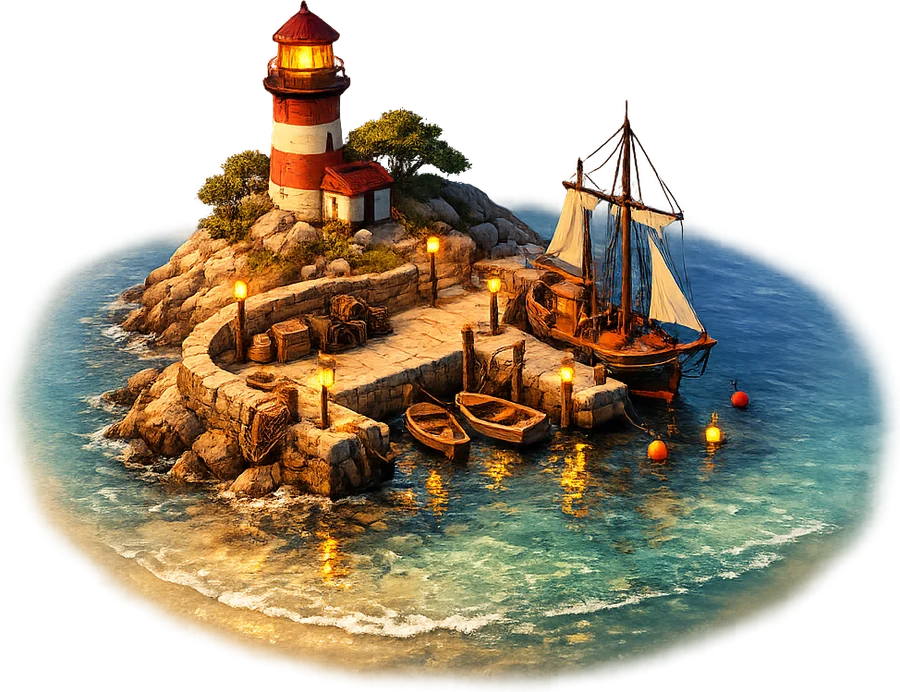 The Lamplit Harbours